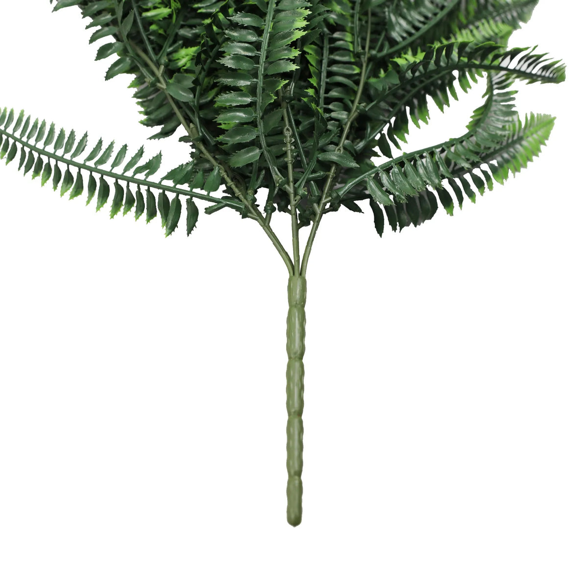 Artificial Boston Fern Garland by Designer Plants USA, UV resistant, fire-rated 10.6x33-inch hanging bush for indoor or outdoor decor.