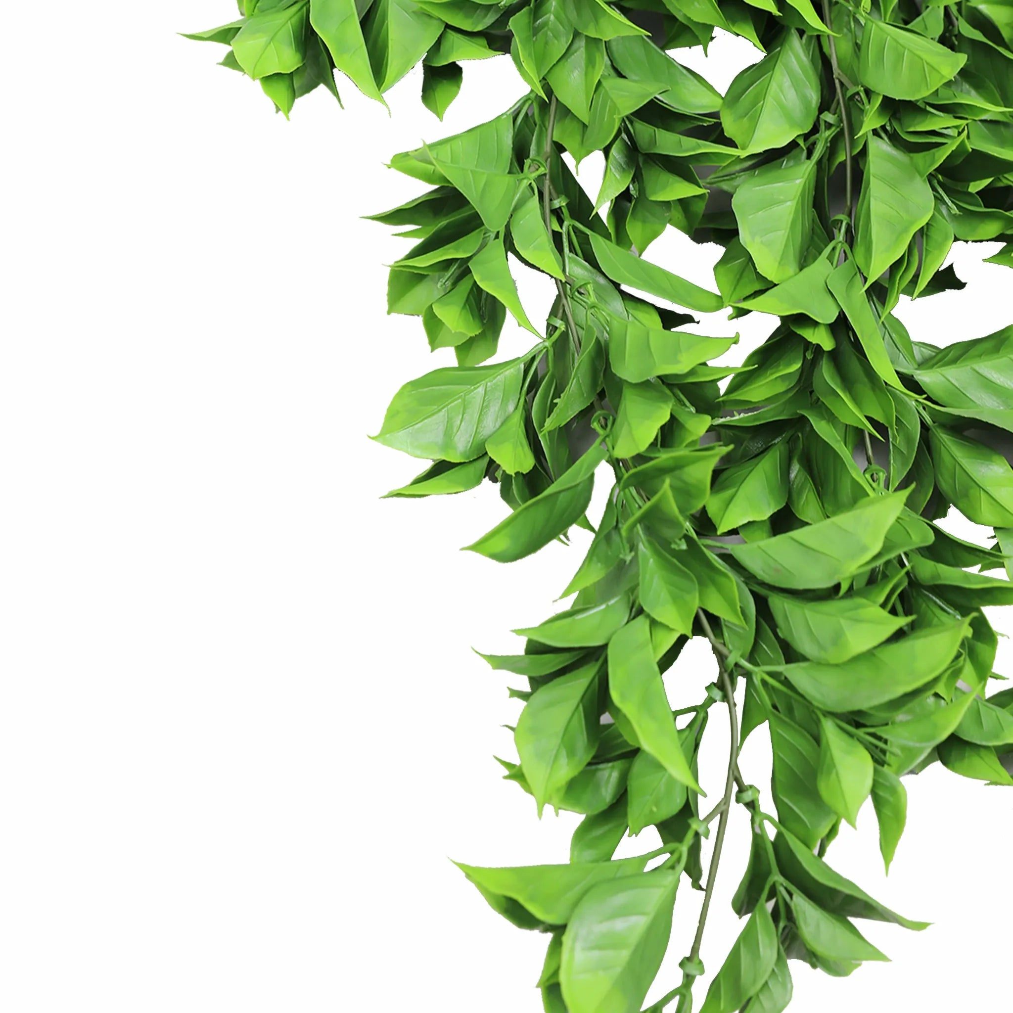 Artificial Dense Flowering Pothos hanging bush, UV resistant, fire-rated, 10.6x28.5 inches, ideal for indoor or outdoor decor.