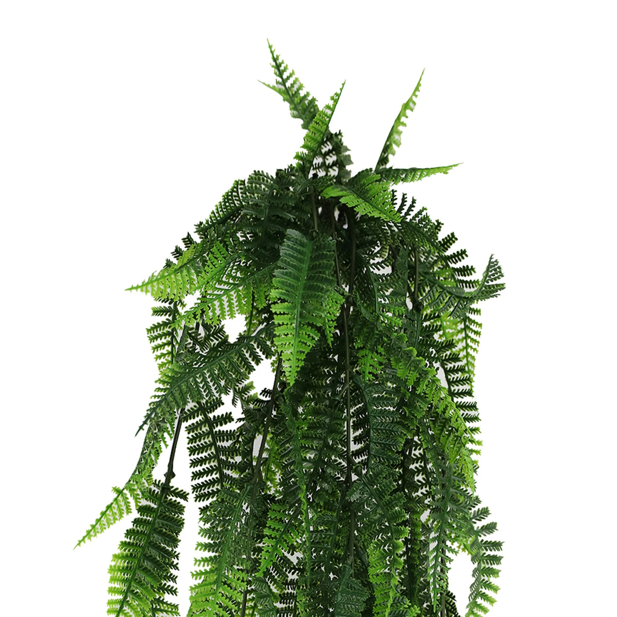 Artificial fern garland hanging bush, 7.1x30 inches, UV resistant, fire-rated, from Designer Plants USA, suitable for indoor and outdoor decor.