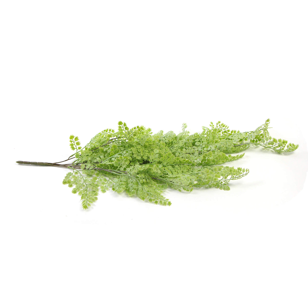 Light green Maidenhair Fern artificial hanging plant, 31 inches, UV resistant, suitable for outdoor use, from Designer Plants USA.