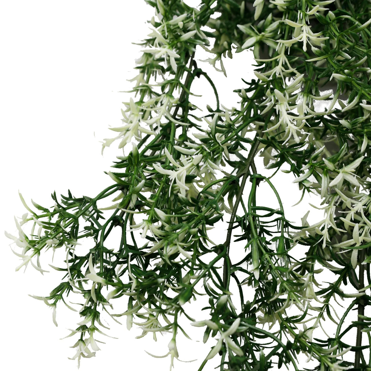 Artificial Star Jasmine Vine hanging plant, UV resistant, fire-rated NFPA701, 7.8x30 inches, from Designer Plants USA.
