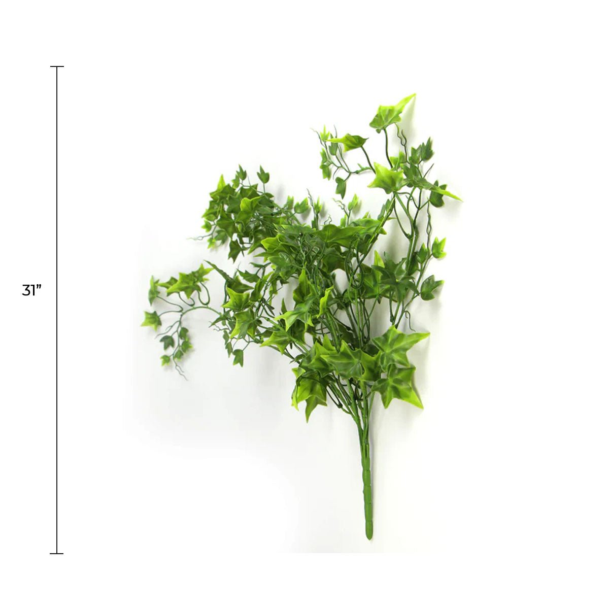 Two-tone bright tipped ivy artificial hanging bush, 31 inches, UV resistant, perfect for outdoor decor, by Designer Plants USA.