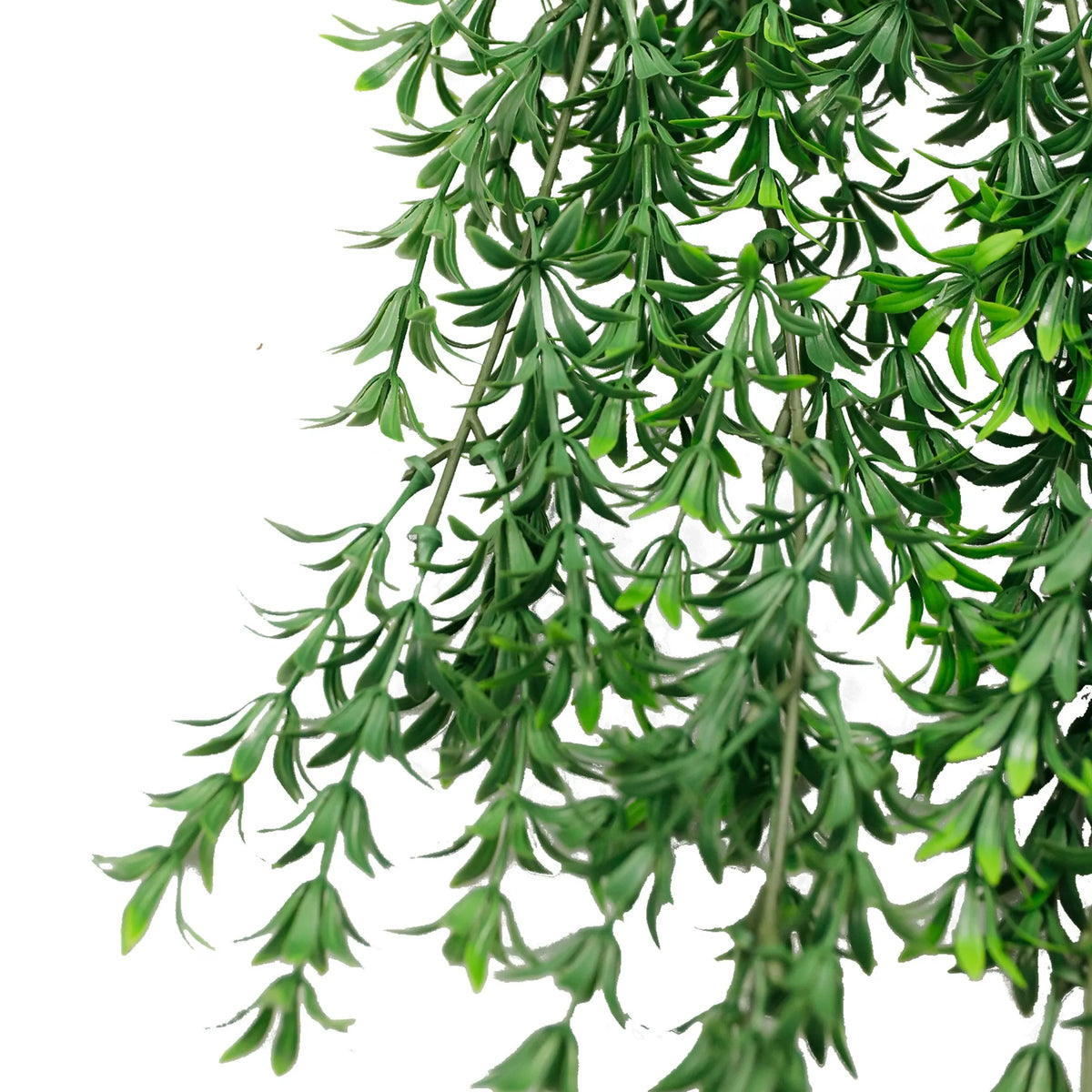 Artificial willow leaf garland by Designer Plants USA, 30-inch UV-resistant hanging bush for decorative indoor or outdoor use.