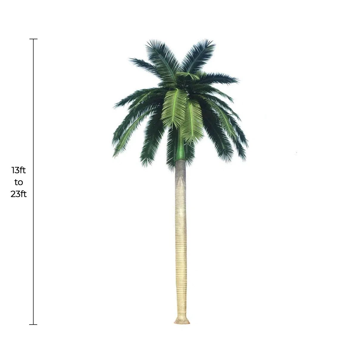 13-23ft Royal Palm artificial tree by Designer Plants USA, UV resistant, tall indoor or outdoor decorative artificial tree.