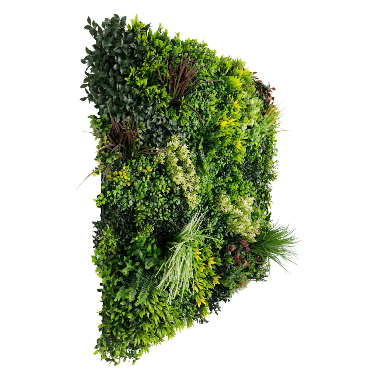 Set of three Designer Plants USA artificial vertical garden panels for living walls, UV resistant, 33 sq ft, commercial-grade green wall display