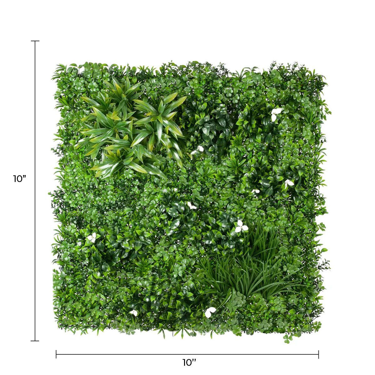 Small sample of White Oasis vertical garden panel by Designer Plants USA, featuring artificial, UV-resistant greenery for commercial use.