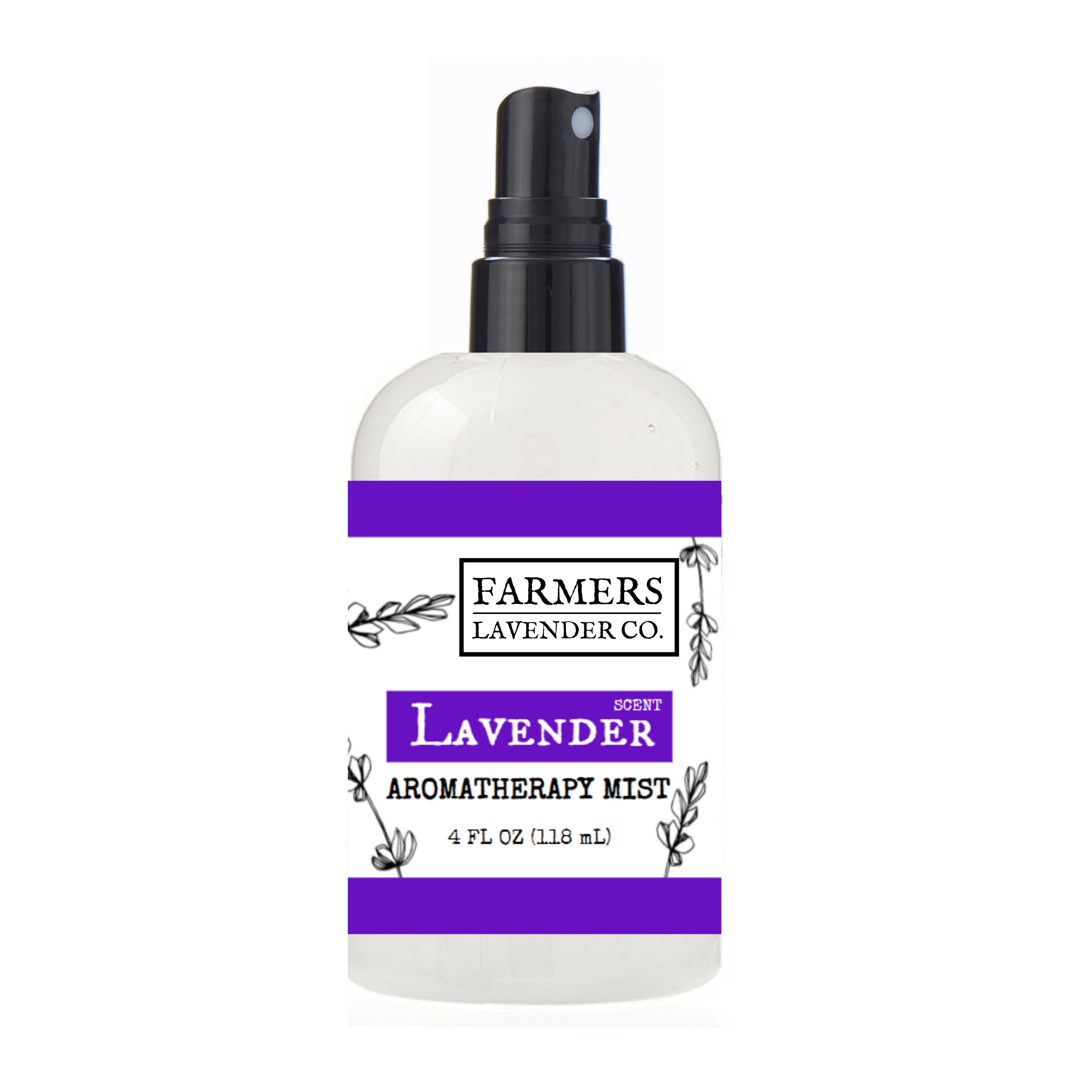 Lavender Aromatherapy Mist by FARMERS Lavender Co., a spray bottle with calming lavender scent for relaxation and aromatherapy.