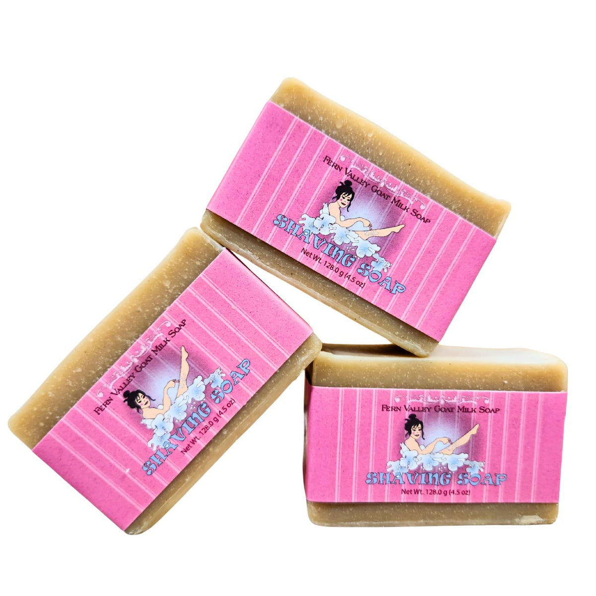 Handmade Fern Valley Goat Milk Soap bar with coconut and lime verbena scent, designed for women’s shaving and skincare.