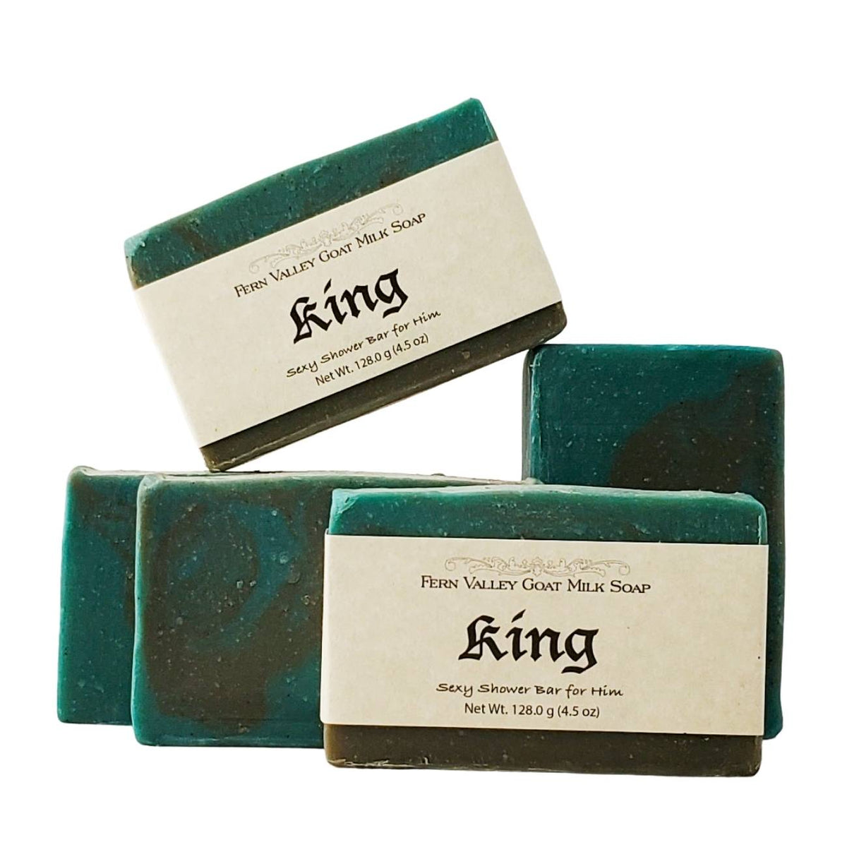 Fern Valley Soap natural goat milk exfoliating scrub soap with sexy cologne scent, featuring rich lather and nourishing ingredients.