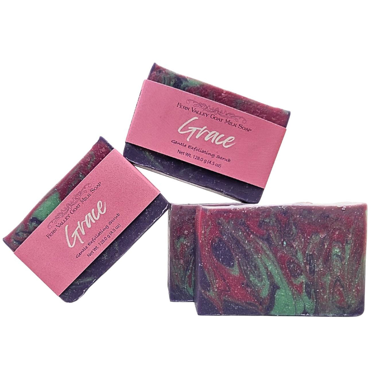 Fern Valley Soap natural goat milk soap with fresh floral scent, featuring creamy texture and elegant packaging.