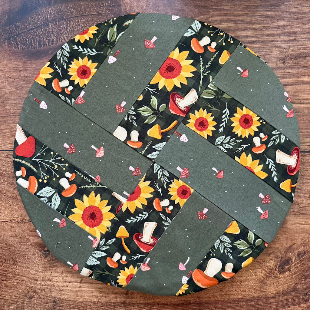 Large mushroom-shaped bowl covers from Five Oaks Farm's From the Farm collection, designed for protecting food bowls.