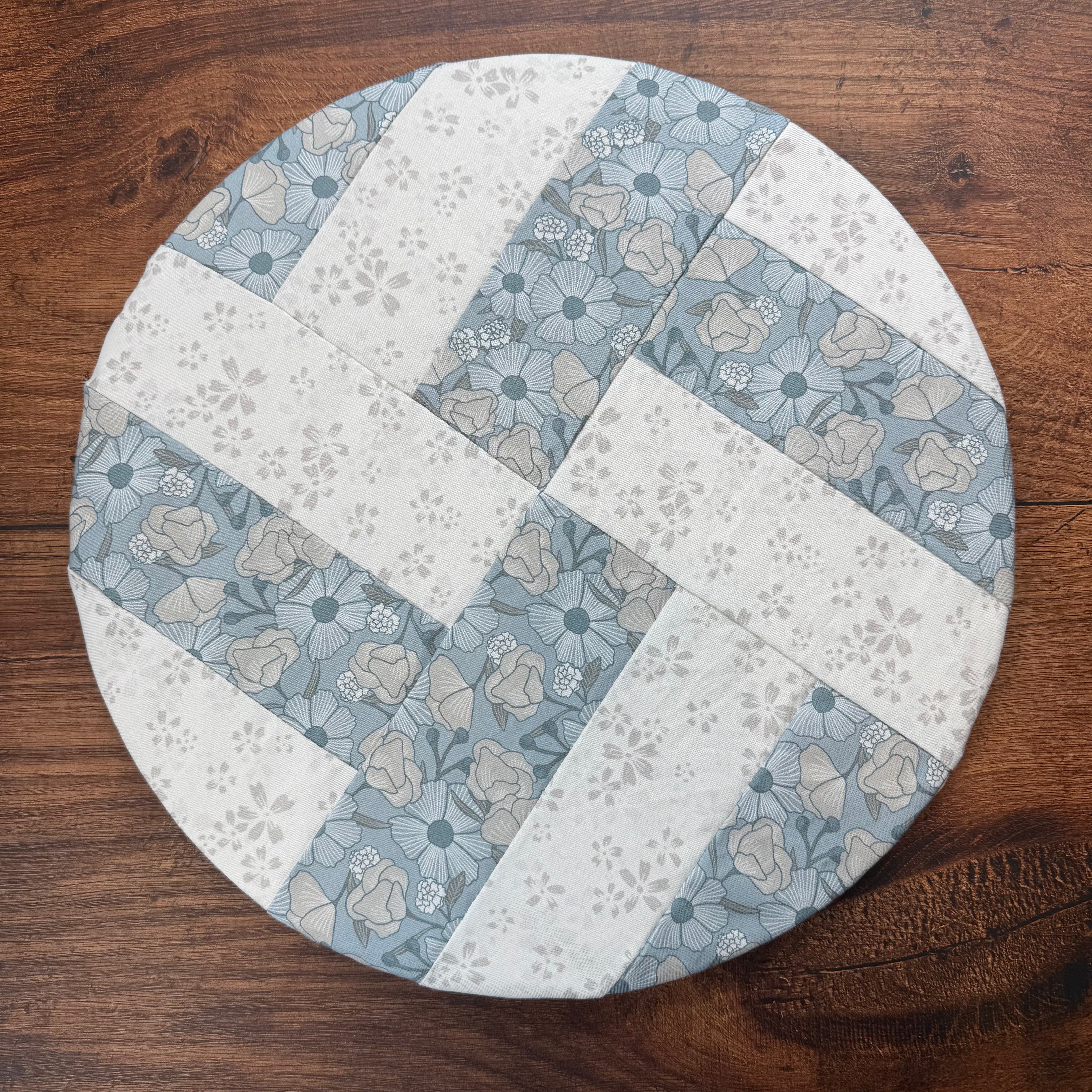 Large mushroom-shaped bowl covers from Five Oaks Farm's From the Farm collection, with autumn-themed design and natural fabric.