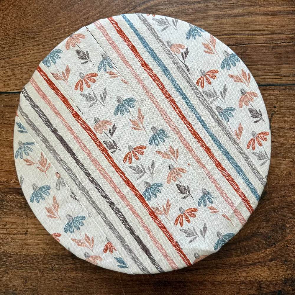 Medium mushroom-shaped bowl and banneton covers from Five Oaks Farm, made for bread baking and proofing.