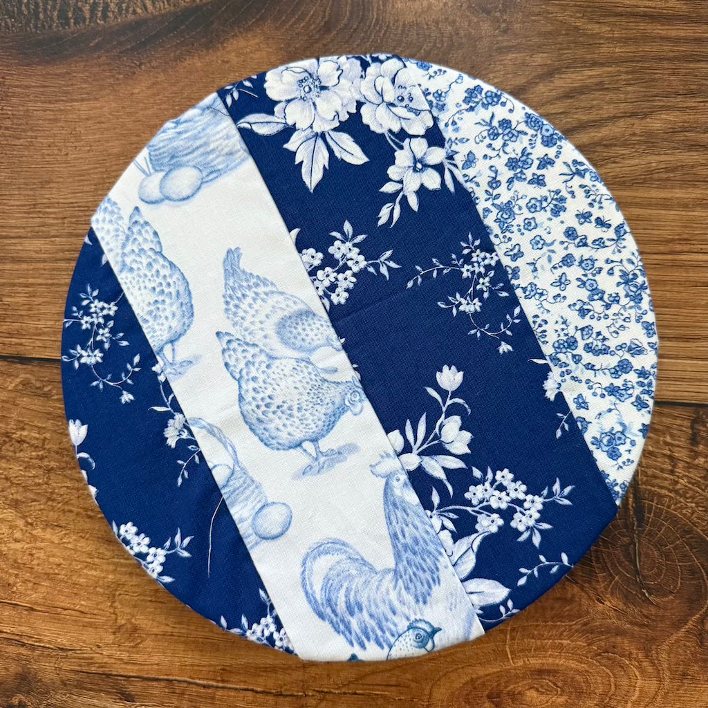 Small mushroom-shaped bowl and banneton covers from Five Oaks Farm's From the Farm collection, featuring autumn mushroom designs.