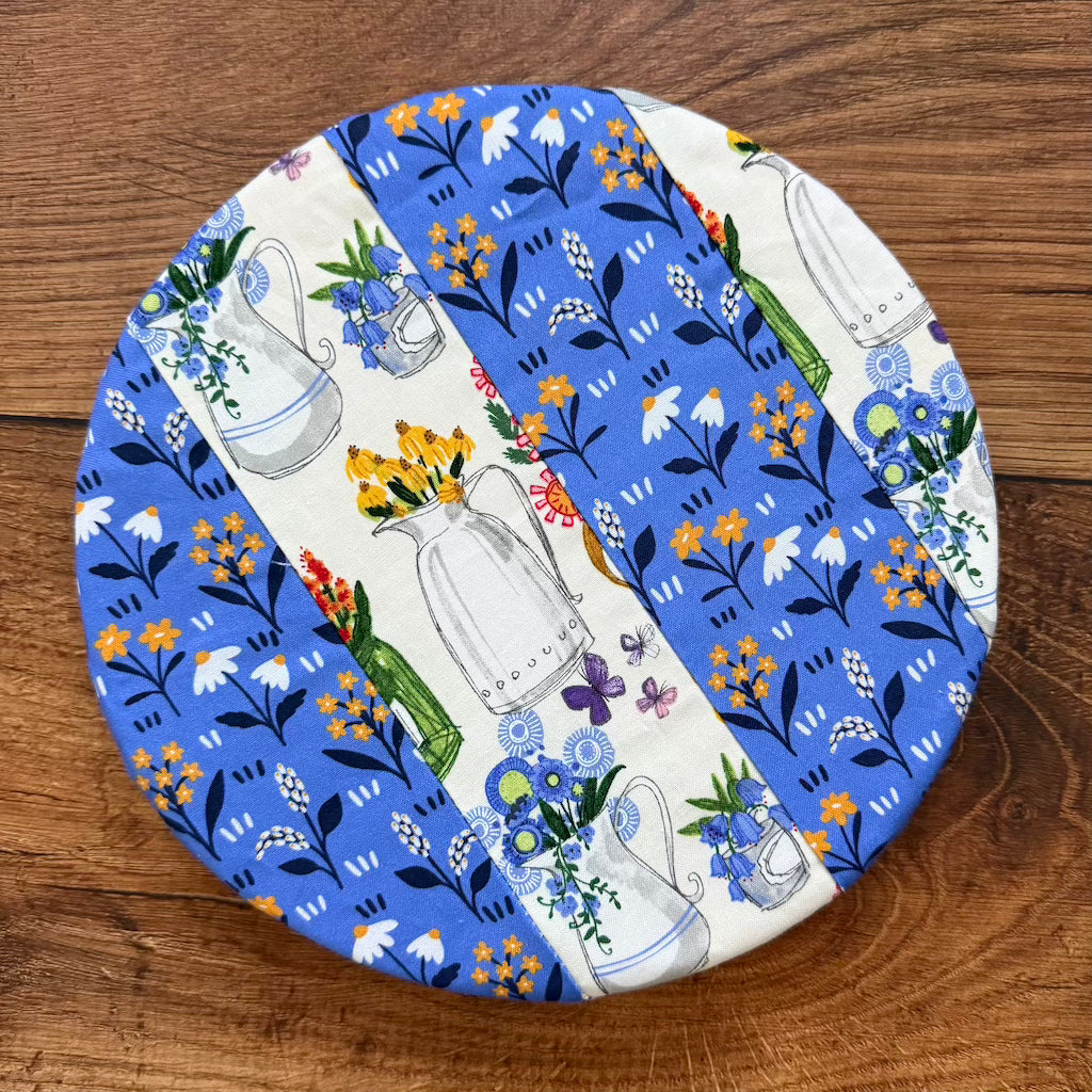 Small mushroom-shaped bowl and banneton covers from Five Oaks Farm, perfect for baking and kitchen use in autumn.