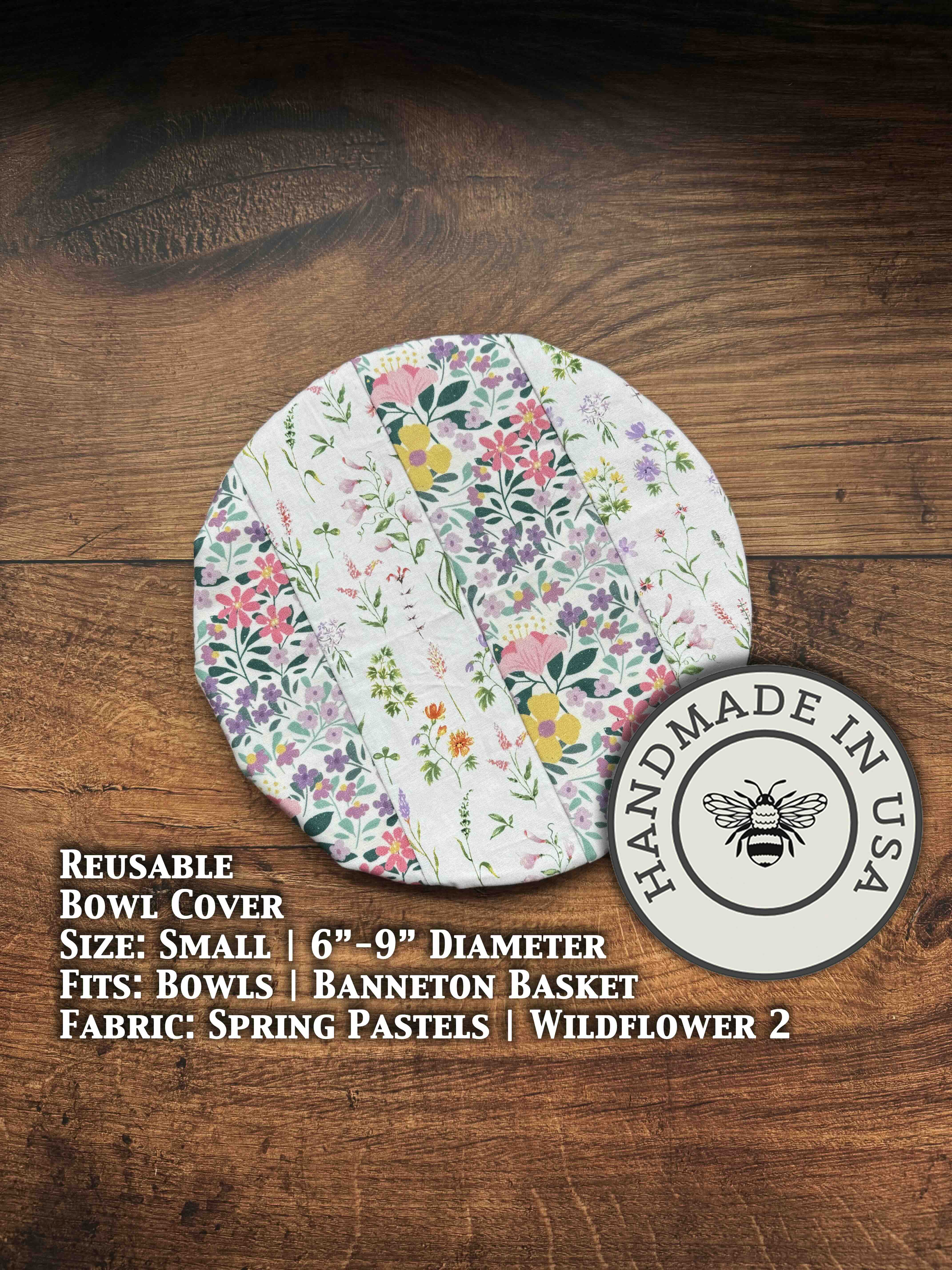 Small mushroom-shaped bowl and banneton covers from Five Oaks Farm, featuring autumn-themed design and rustic farm style.