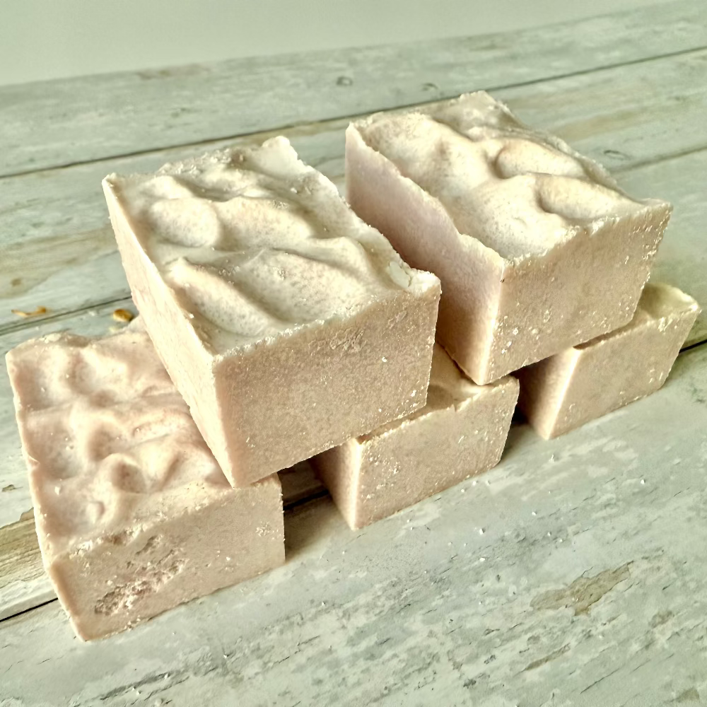 Handmade lemon honey breeze soap from Five Oaks Farm, natural farm-produced soap with fresh citrus and honey scent.