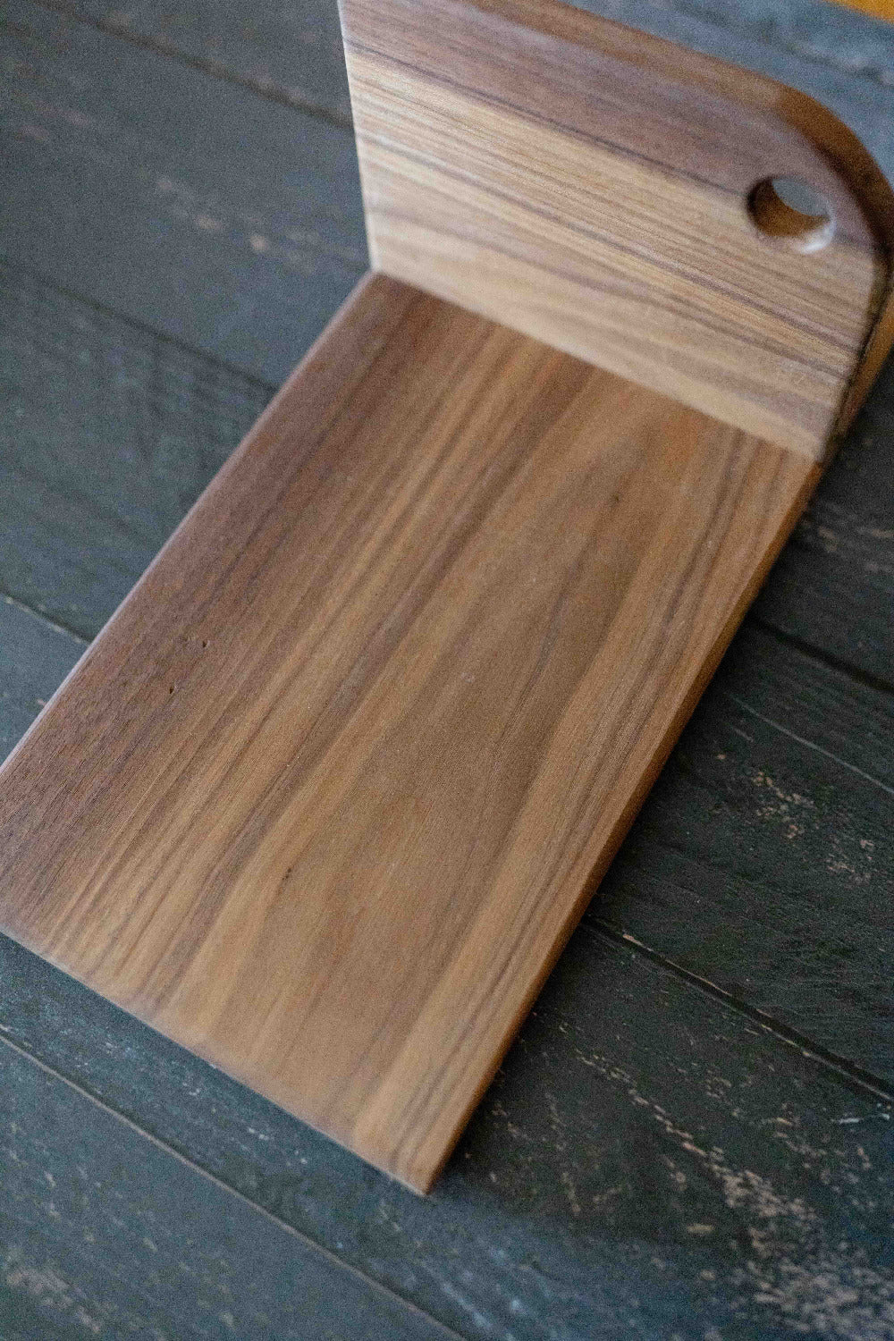 Maple vertical cutting board from Five Oaks Farm, showcasing smooth surface and sturdy design for kitchen use.