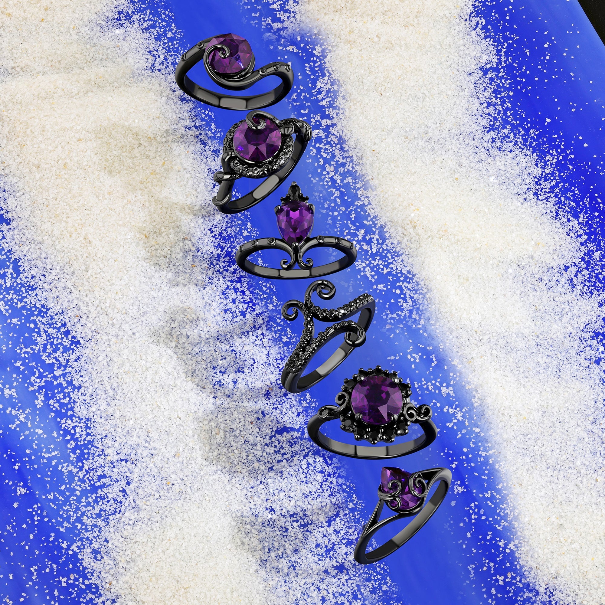 Sea Witch Jewel Candle by Fragrant Jewels in rhodium-plated ceramic pendant, featuring intricate sea-themed design.