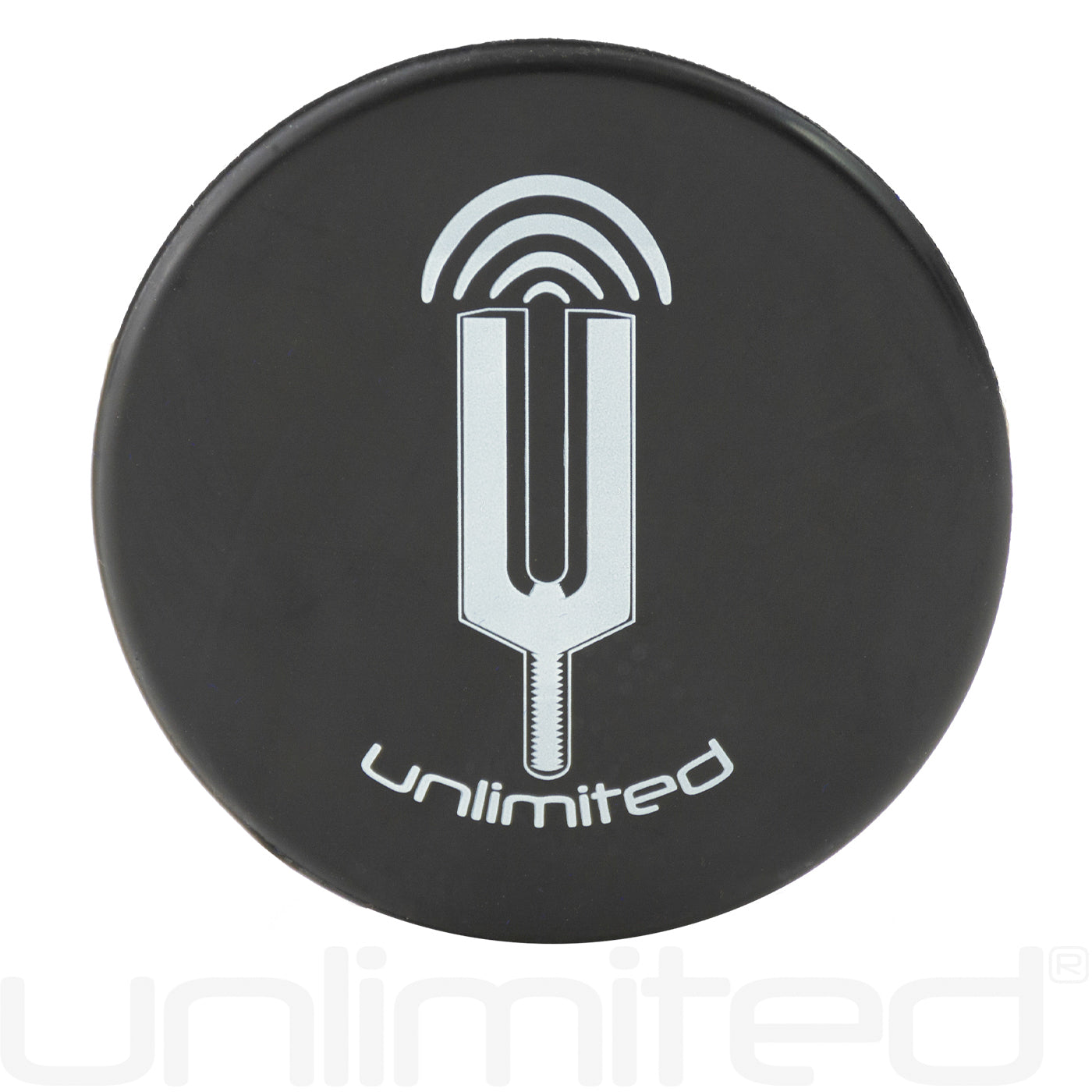 Gongs Unlimited 528 Hz MI DNA Tuning Fork (Unweighted) with activator, shown with handle and metal fork for sound therapy.