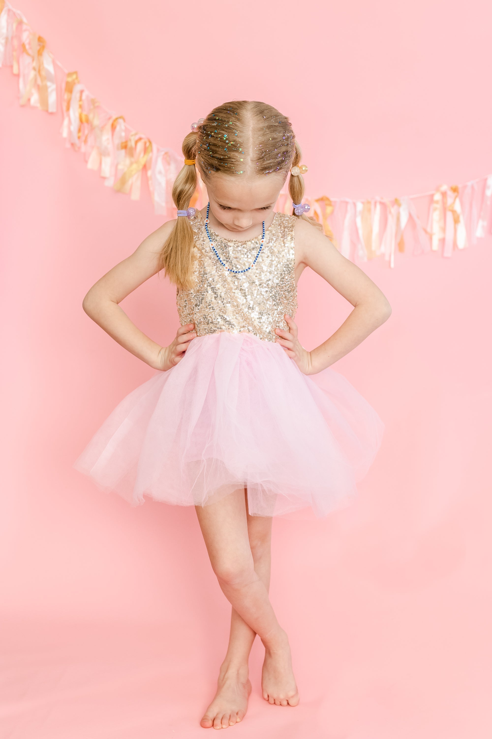 Blue hair glitter headband by Gussy Up Bow Co., featuring a sparkling glitter design for a fun, stylish accessory.