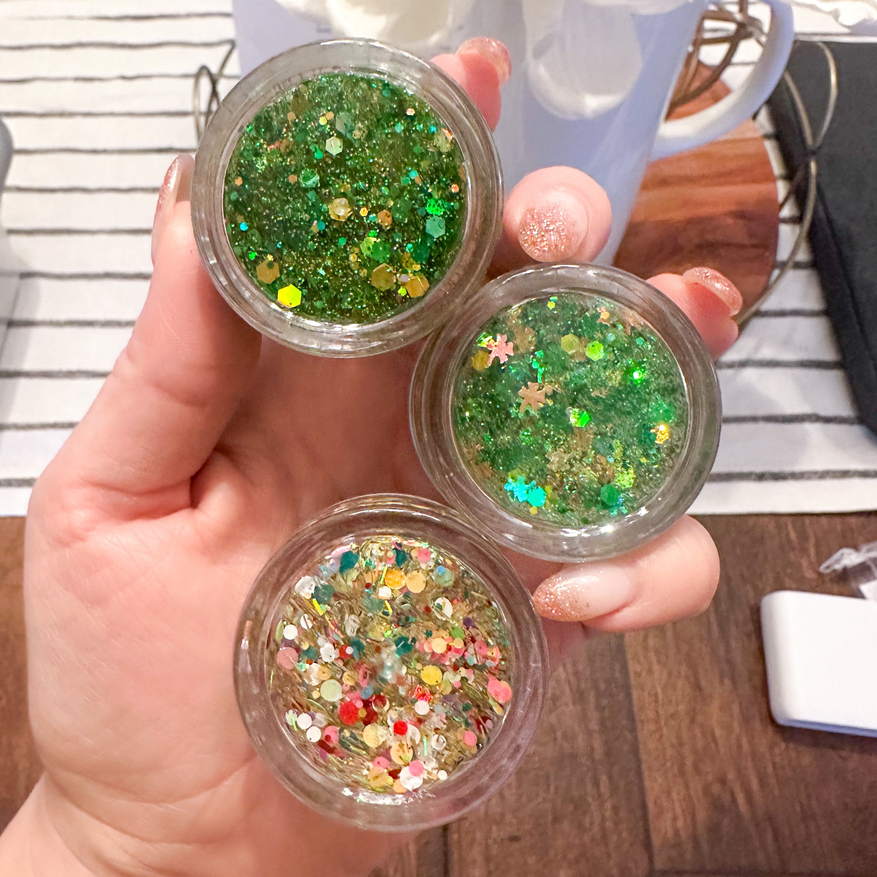 Colorful rainbow hair glitter headband by Gussy Up Bow Co. with sparkling, glittery accents for a fun, vibrant look.