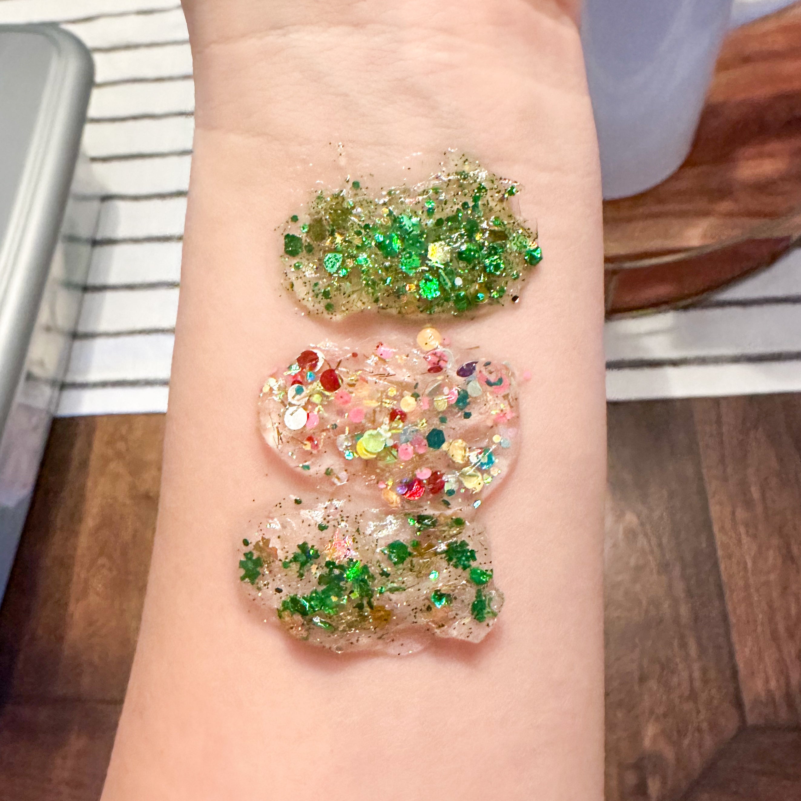 Colorful rainbow hair glitter headband by Gussy Up Bow Co., featuring vibrant glitter accents for a fun, festive look.