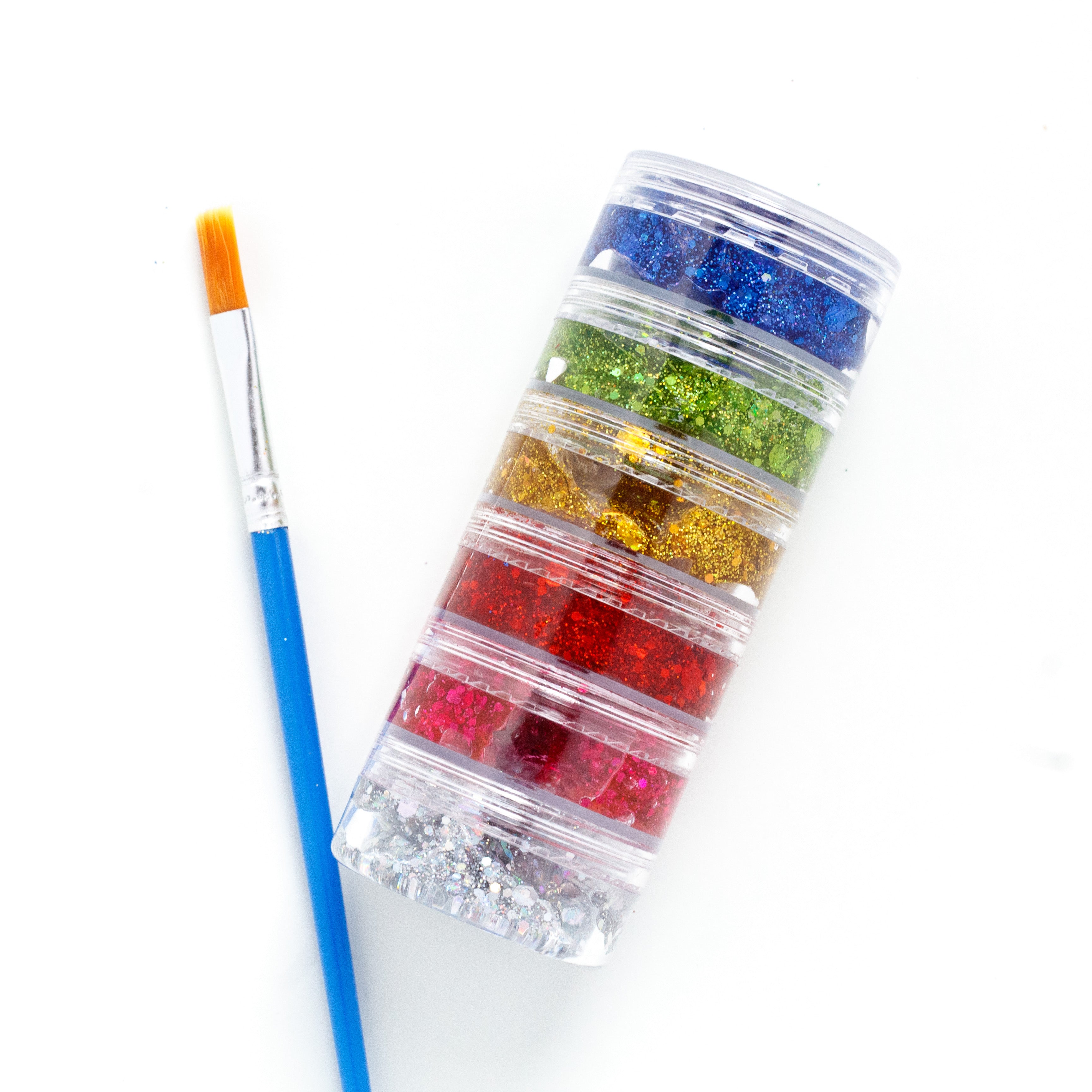 Rainbow Hair Glitter Stack headbands by Gussy Up Bow Co. featuring colorful glitter accents from the School is Cool Collection.