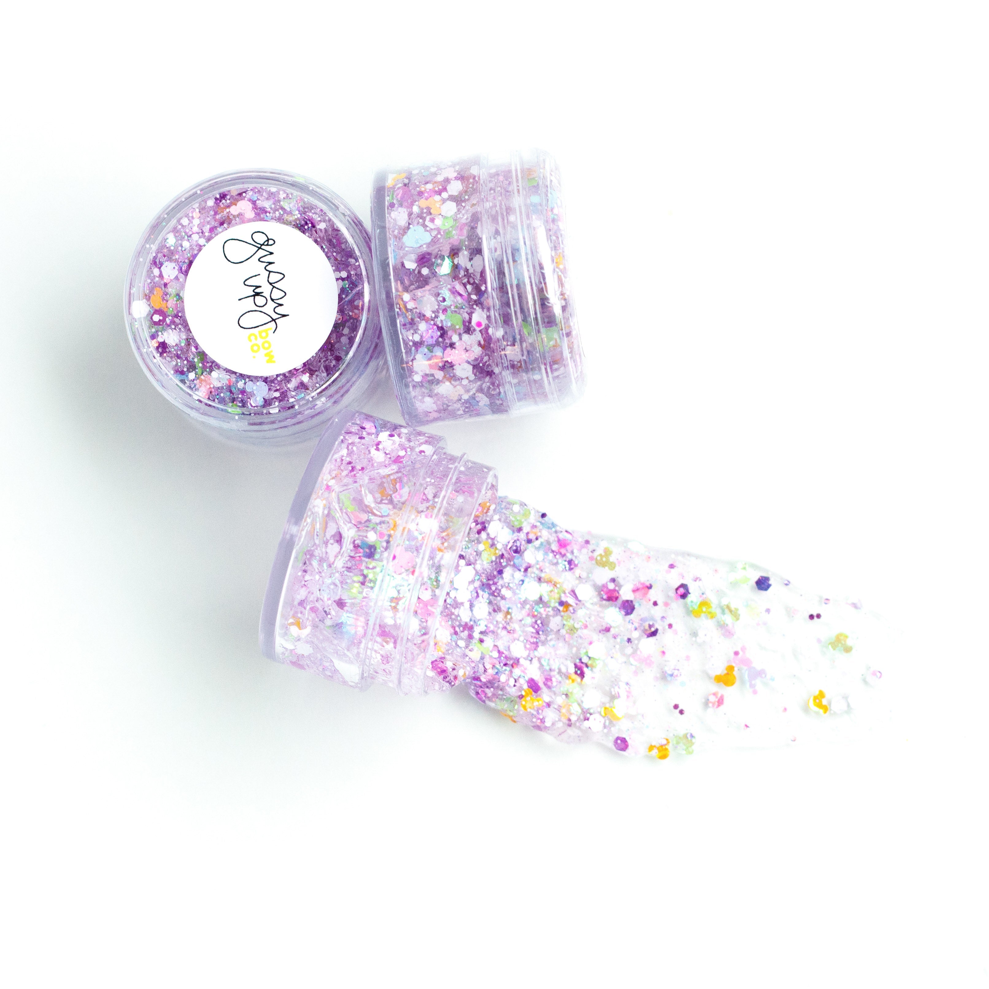 Spring Mouse Hair Glitter headband by Gussy Up Bow Co., featuring glittery mouse ears on a stylish headband.
