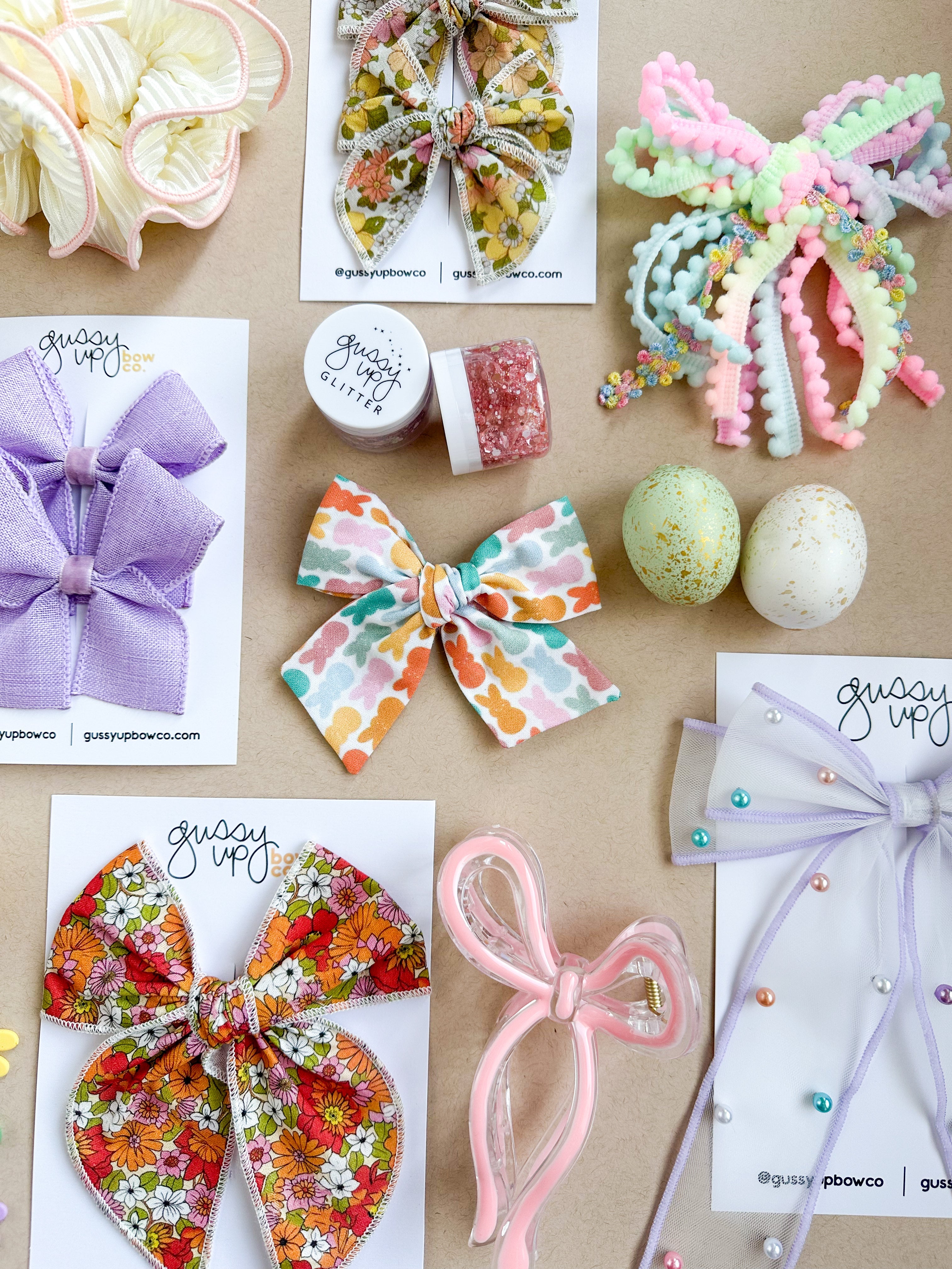 Spring Mouse Hair Glitter headband by Gussy Up Bow Co. featuring sparkly mouse-themed glitter design for kids.