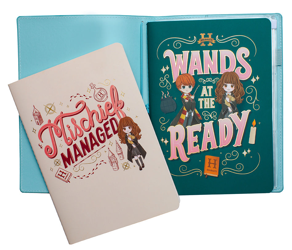 Flexibound Harry Potter Hogwarts Stand Together Traveler's Notebook Set by Insight Editions, featuring magical Hogwarts-themed design.