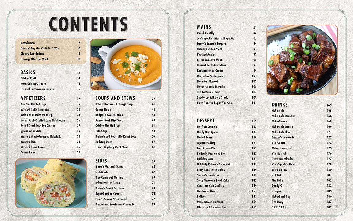 Hardbound Fallout: The Vault Dweller's Official Cookbook by Insight Editions featuring vault-themed design and culinary illustrations.