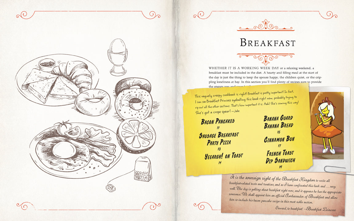 Hardcover of Adventure Time: The Official Cookbook by Insight Editions, featuring colorful illustrations and recipe pages inside.