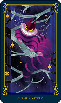 Hardcover Alice in Wonderland Tarot Deck and Guidebook by Insight Editions, featuring whimsical illustrated cards and guide.