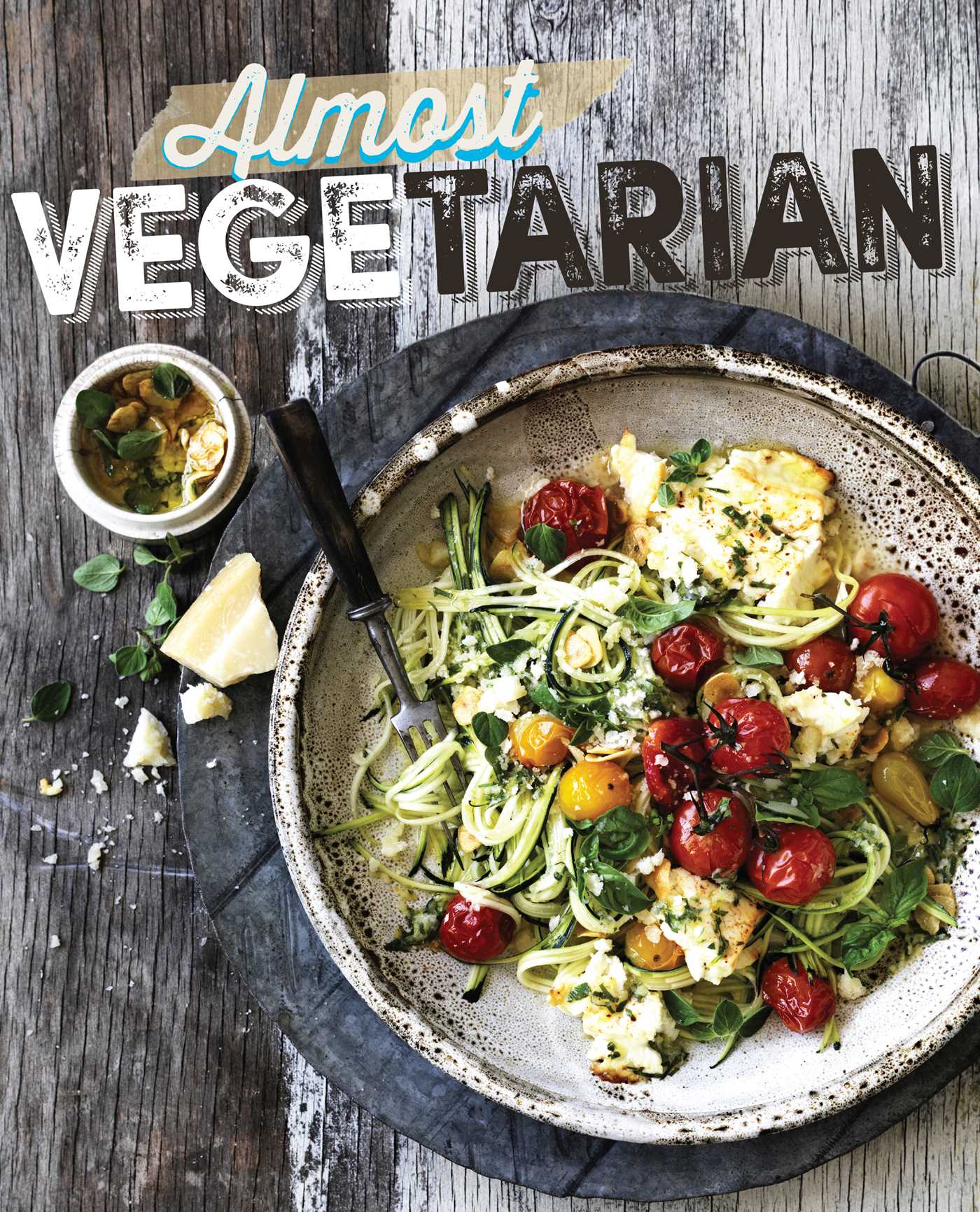 Hardcover copy of "Almost Vegetarian" book by Insight Editions with a plain cover design.