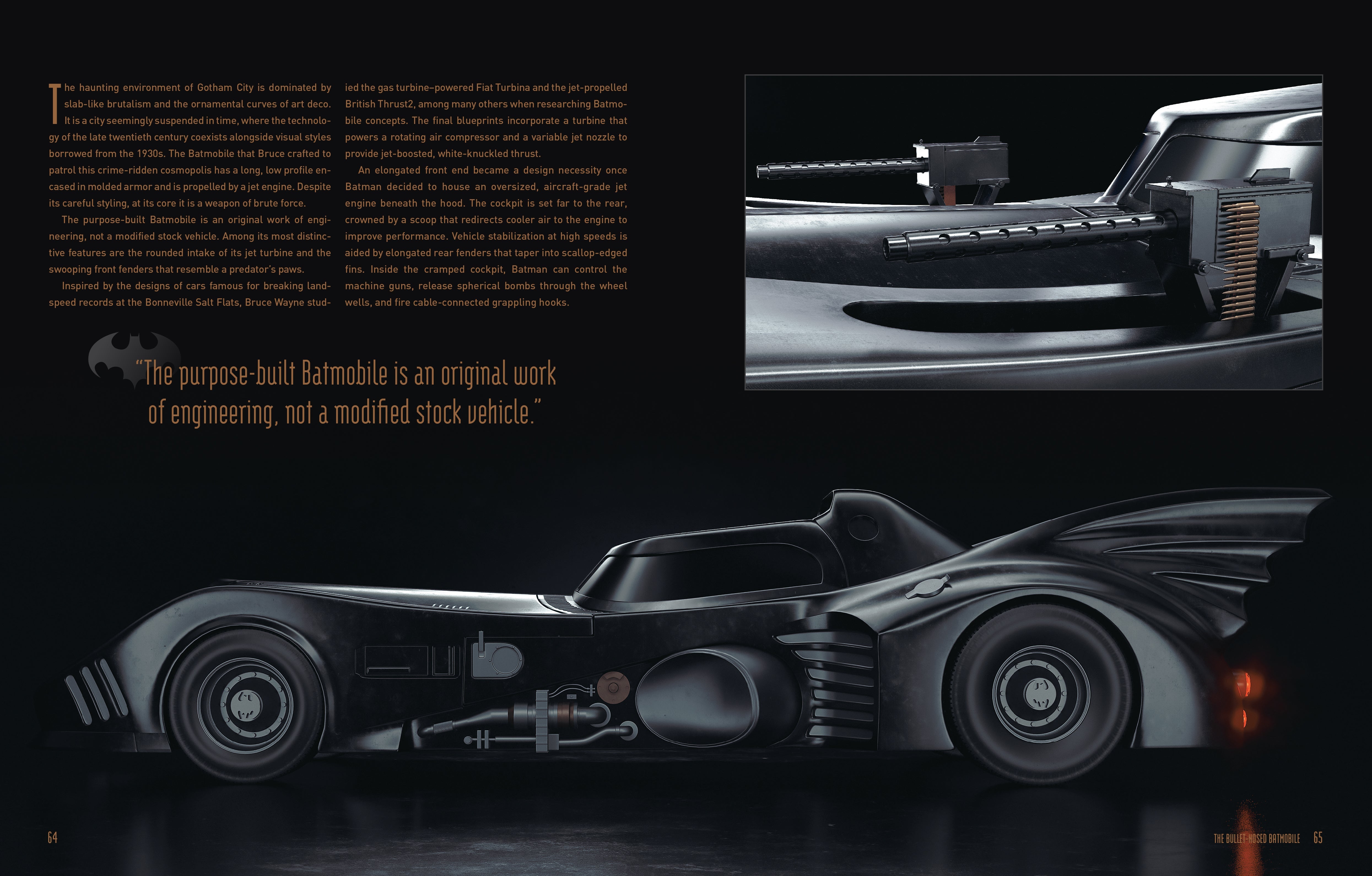 Hardcover Batmobile Manual by Insight Editions featuring detailed illustrations and specifications of the iconic Batmobile.