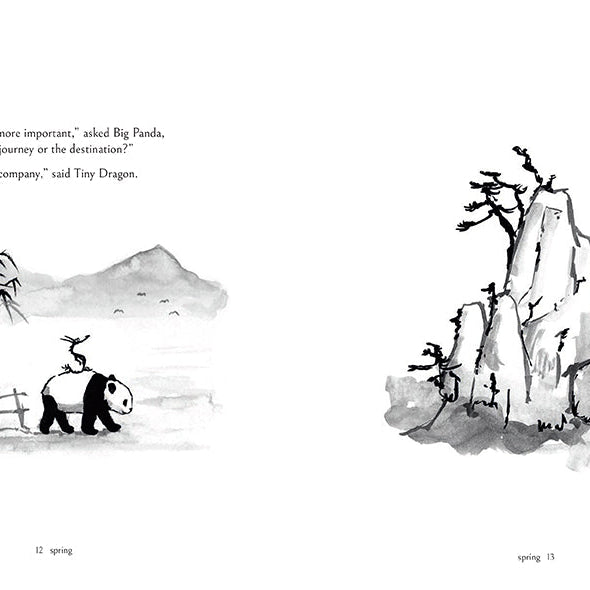 Hardcover of "Big Panda and Tiny Dragon" by Insight Editions, featuring colorful illustrated characters on the cover.