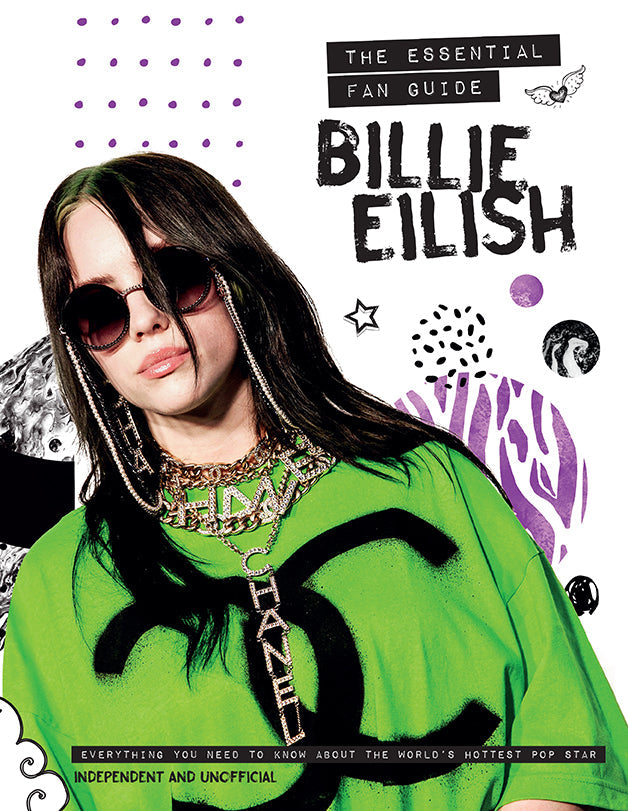 Hardcover book featuring Billie Eilish by Insight Editions with a vibrant cover design and artist image.