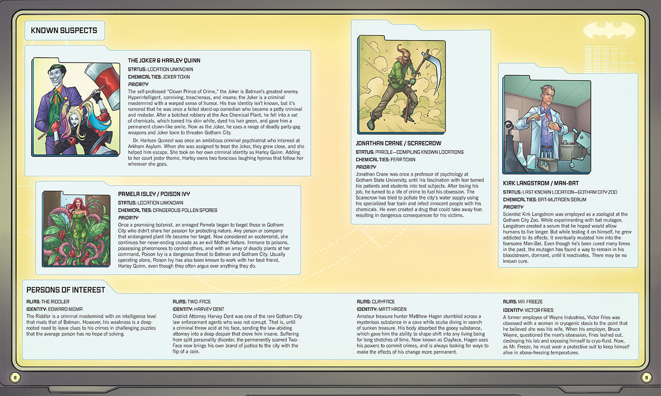 Hardcover DC Comics Batman: Crack the Case book by Insight Editions, featuring Batman-themed artwork and case-solving illustrations.