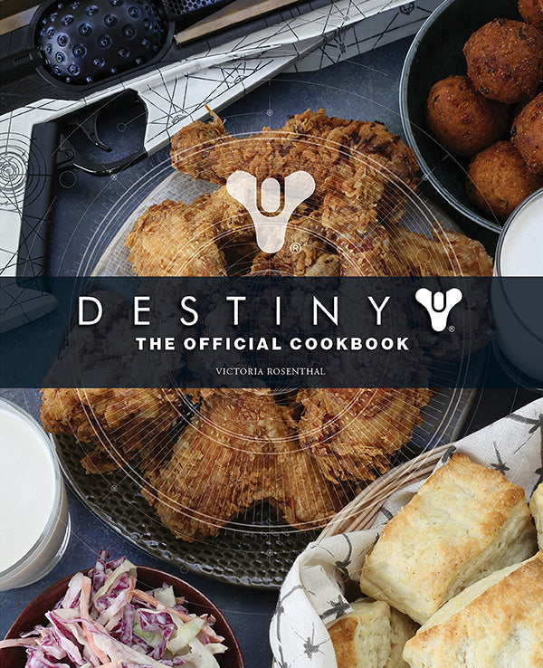 Hardcover of Destiny: The Official Cookbook by Insight Editions featuring game-inspired recipes and artwork.