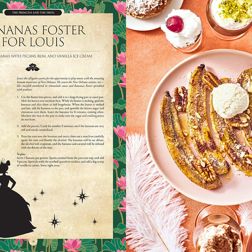 Hardcover Disney Enchanted Baking book by Insight Editions featuring magical cake and pastry recipes with Disney characters.