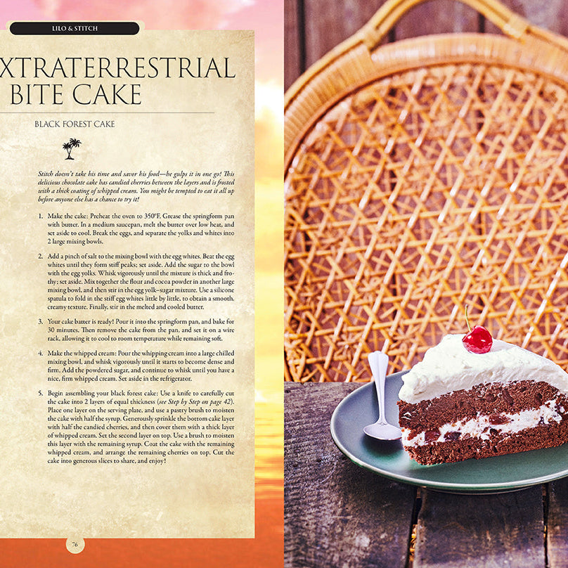 Hardcover Disney Enchanted Baking book by Insight Editions featuring colorful illustrations and baking recipes from Disney movies.