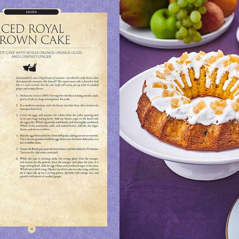 Hardcover Disney Enchanted Baking book by Insight Editions, featuring colorful illustrations of magical baking recipes.