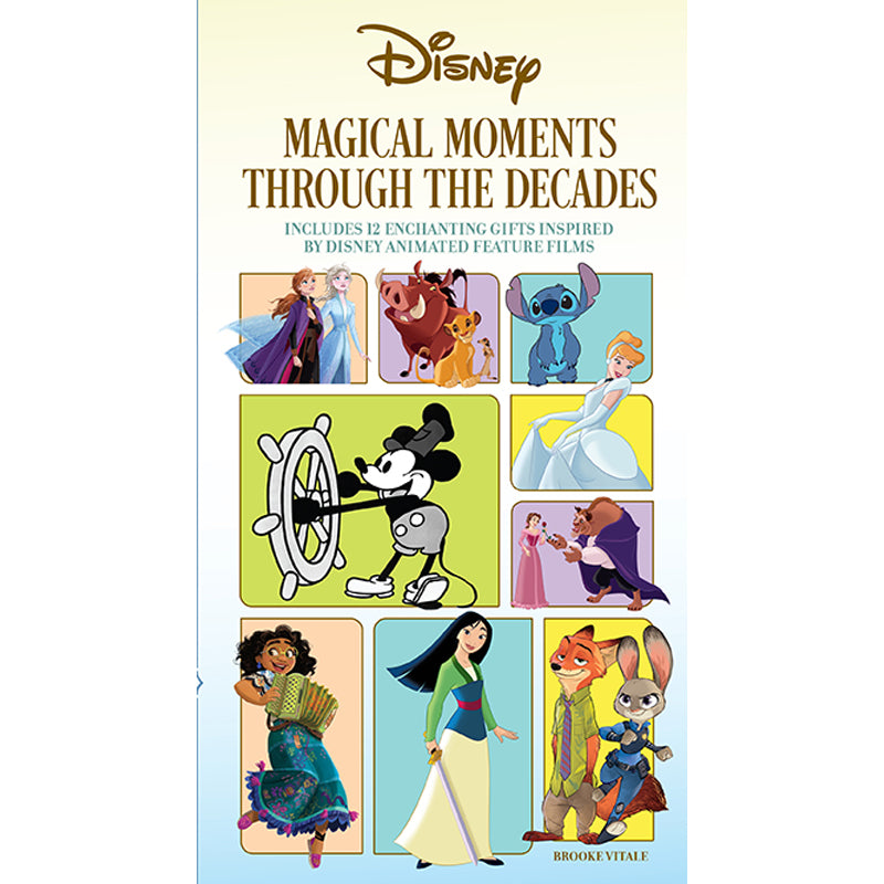 Hardcover edition of Disney: Magical Moments Through the Decades by Insight Editions, featuring iconic Disney scenes and artwork.