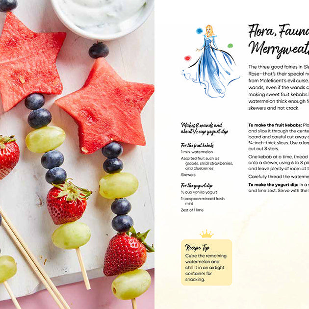 Hardcover Disney Princess Tea Parties Cookbook by Insight Editions featuring colorful princess-themed illustrations and recipes.