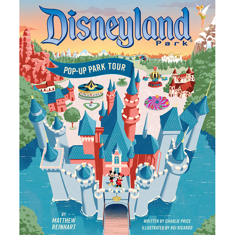 Hardcover book titled Disneyland: Pop-Up Park Tour by Insight Editions, featuring detailed pop-up illustrations of Disneyland attractions.
