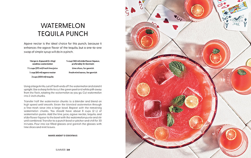 Hardcover book titled "Drinks for Every Season" by Insight Editions, featuring colorful seasonal beverage illustrations.