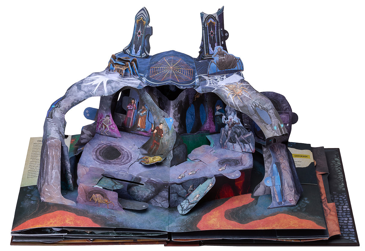 Hardcover of Dungeons & Dragons: The Ultimate Pop-Up Book by Insight Editions, featuring colorful fantasy illustrations and 3D pop-up elements.