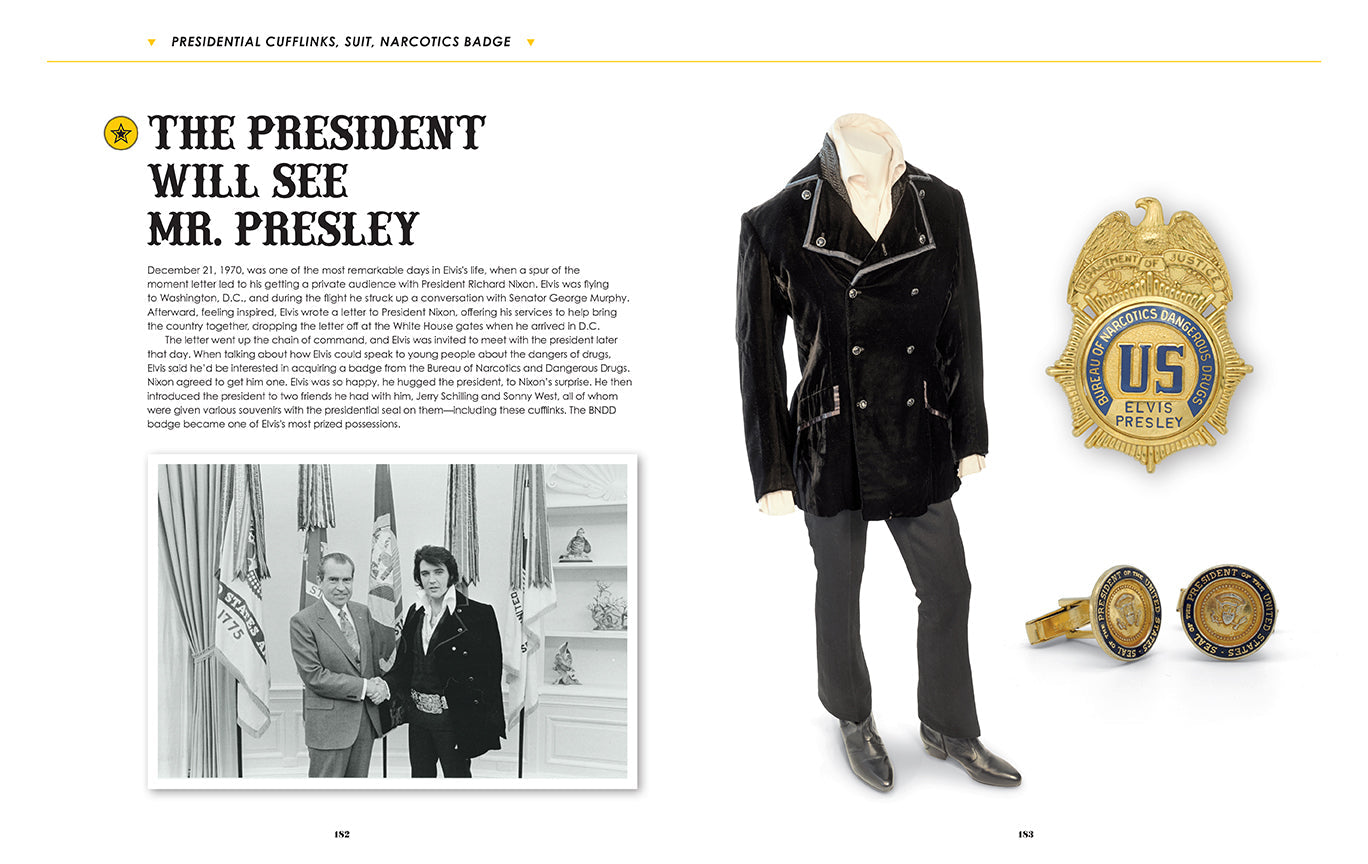 Hardcover book titled Elvis Presley Treasures by Insight Editions featuring images and memorabilia of Elvis Presley.