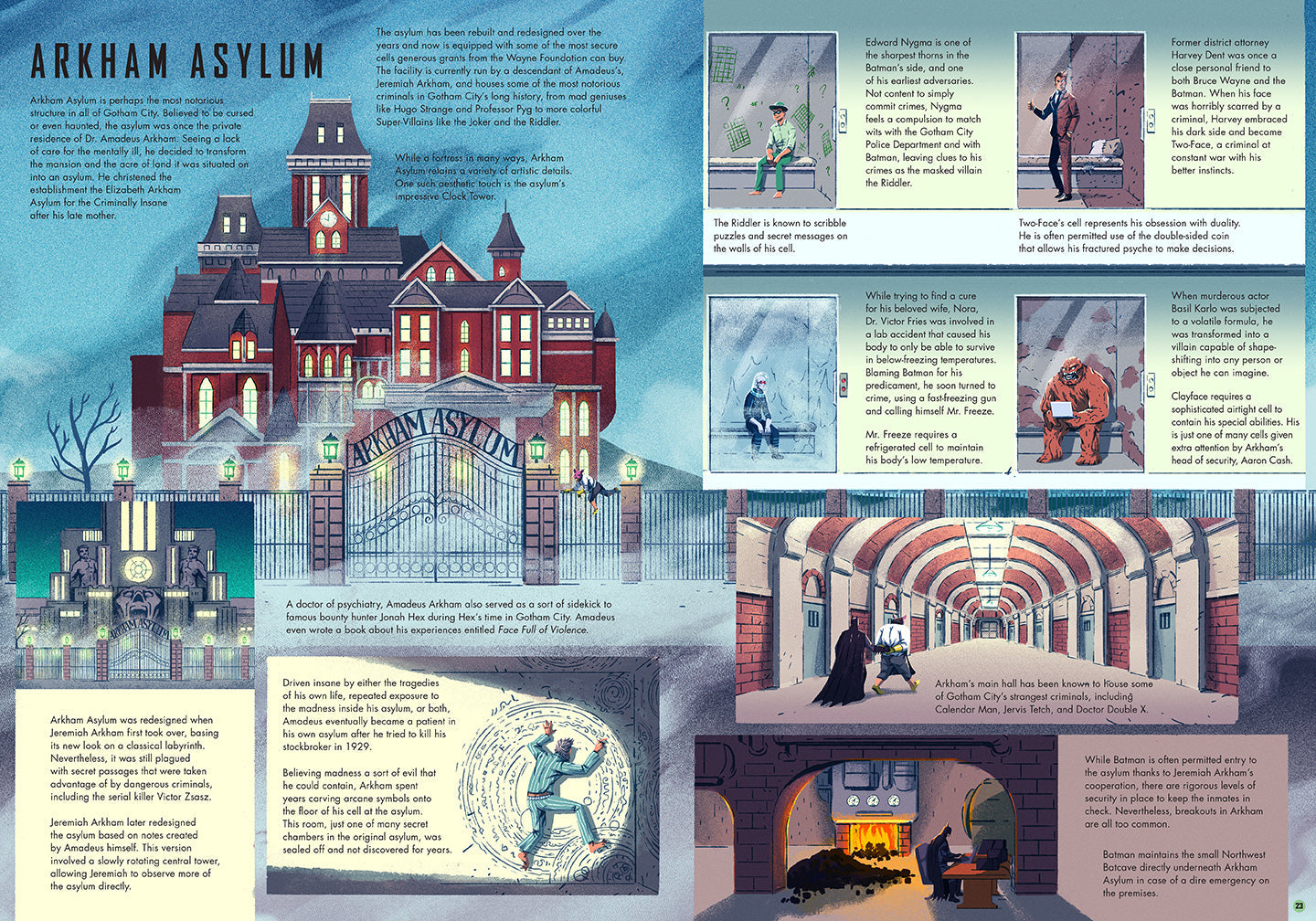 Hardcover book titled Exploring Gotham City by Insight Editions, featuring cityscape illustrations and Gotham City imagery.